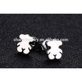 2016 New Design Cute Bear Stainless Steel Stud Earrings for Girls ZZE002